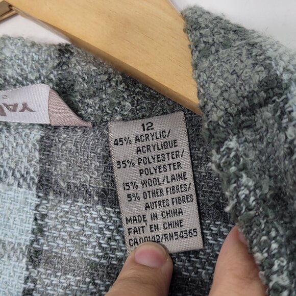 TanJay Women's Green Casual Plaid Flannel Collared Long Sleeve Button Shirt 12 - Picture 12 of 15